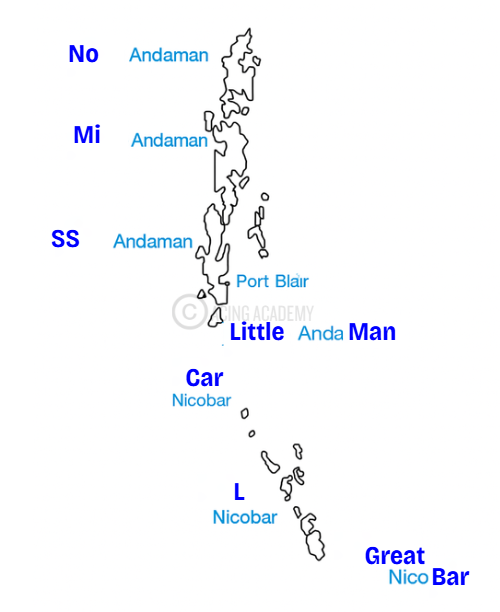 To remember North to South Arrangement of Andaman and Nicobar