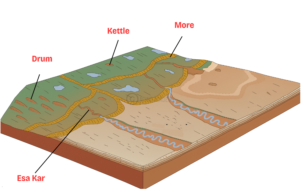 To remember Glacial Landforms [Depositional]