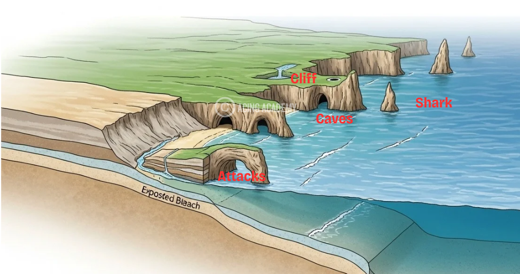 To Remember Wave Cut Landforms [ Erosional]